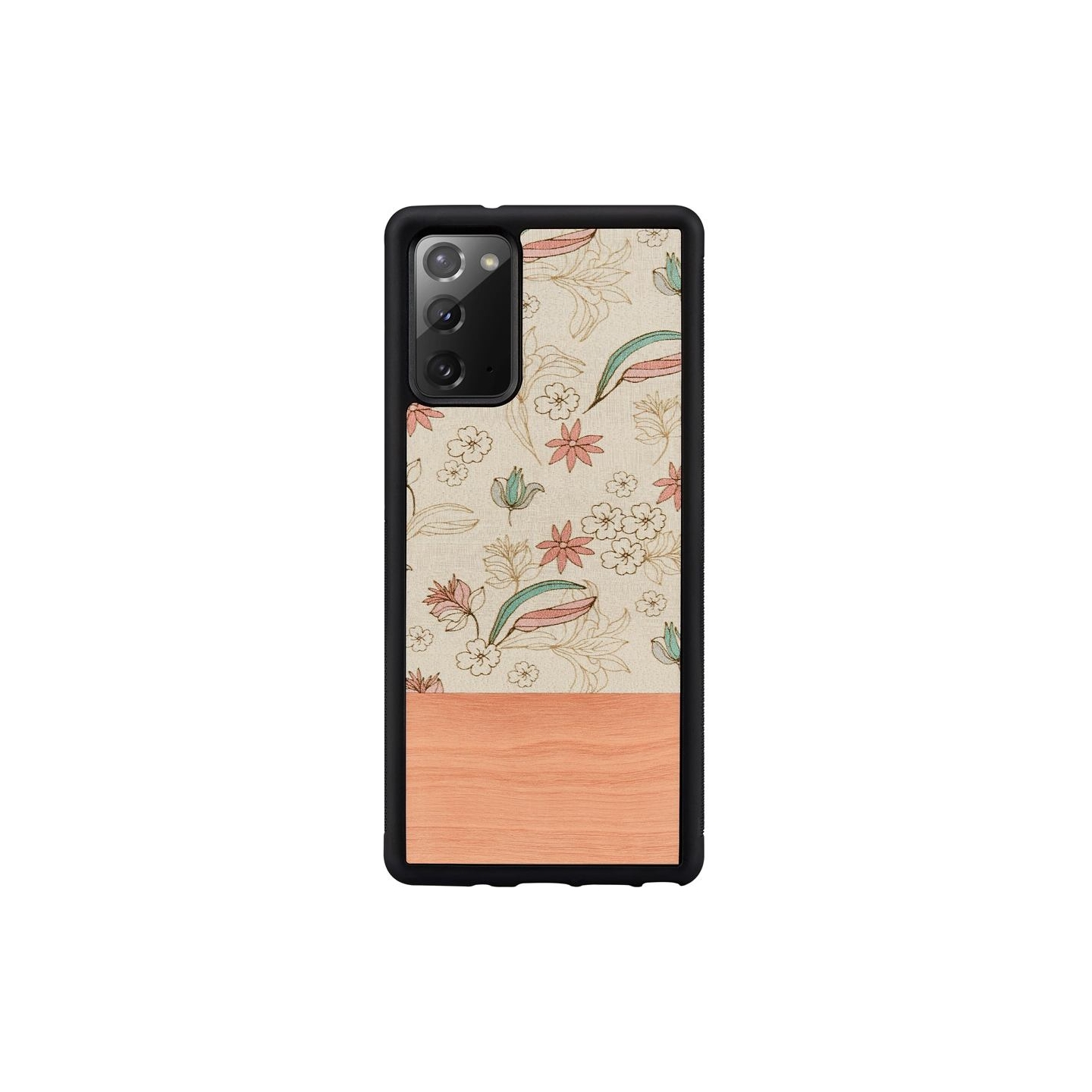 Man&Wood case for Galaxy Note 20 pink flower black