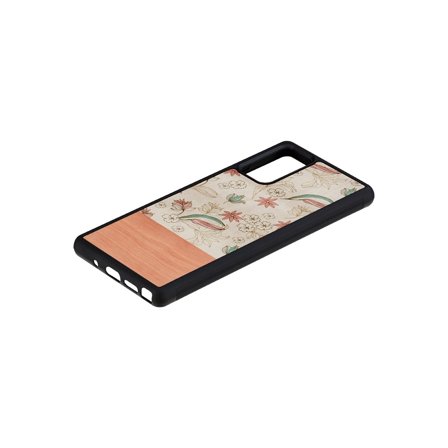 Man&Wood case for Galaxy Note 20 pink flower black