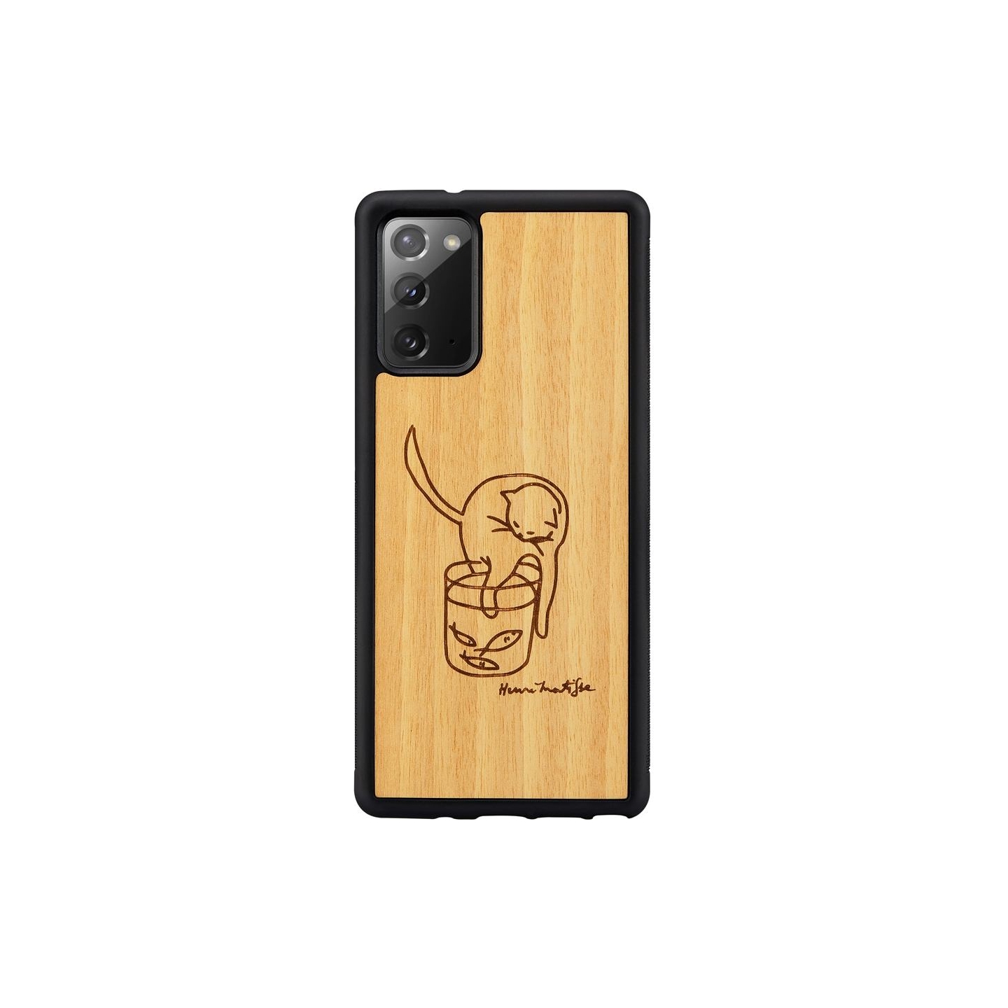 Man&Wood case for Galaxy Note 20 cat with fish