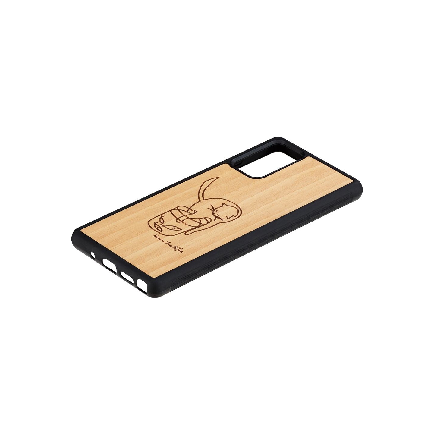 Man&Wood case for Galaxy Note 20 cat with fish