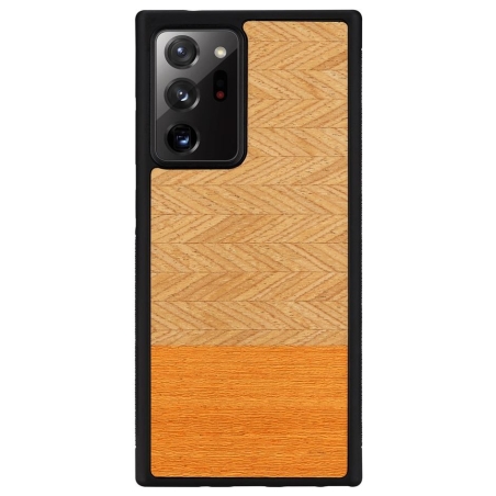 Man&Wood case for Galaxy Note 20 Ultra herringbone arancia black