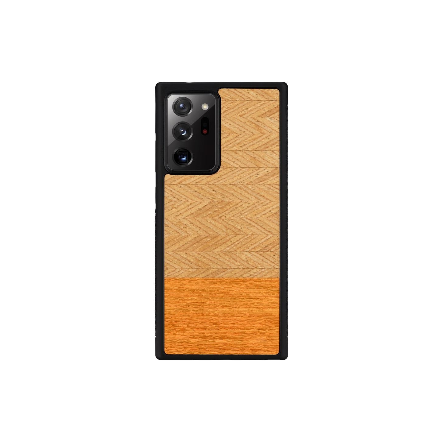 Man&Wood case for Galaxy Note 20 Ultra herringbone arancia black