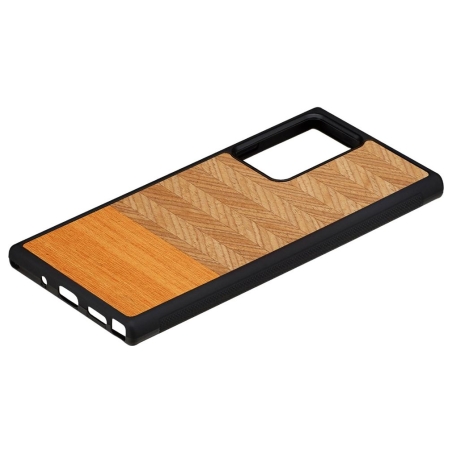 Man&Wood case for Galaxy Note 20 Ultra herringbone arancia black