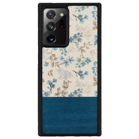 Man&Wood case for Galaxy Note 20 Ultra blue flower black