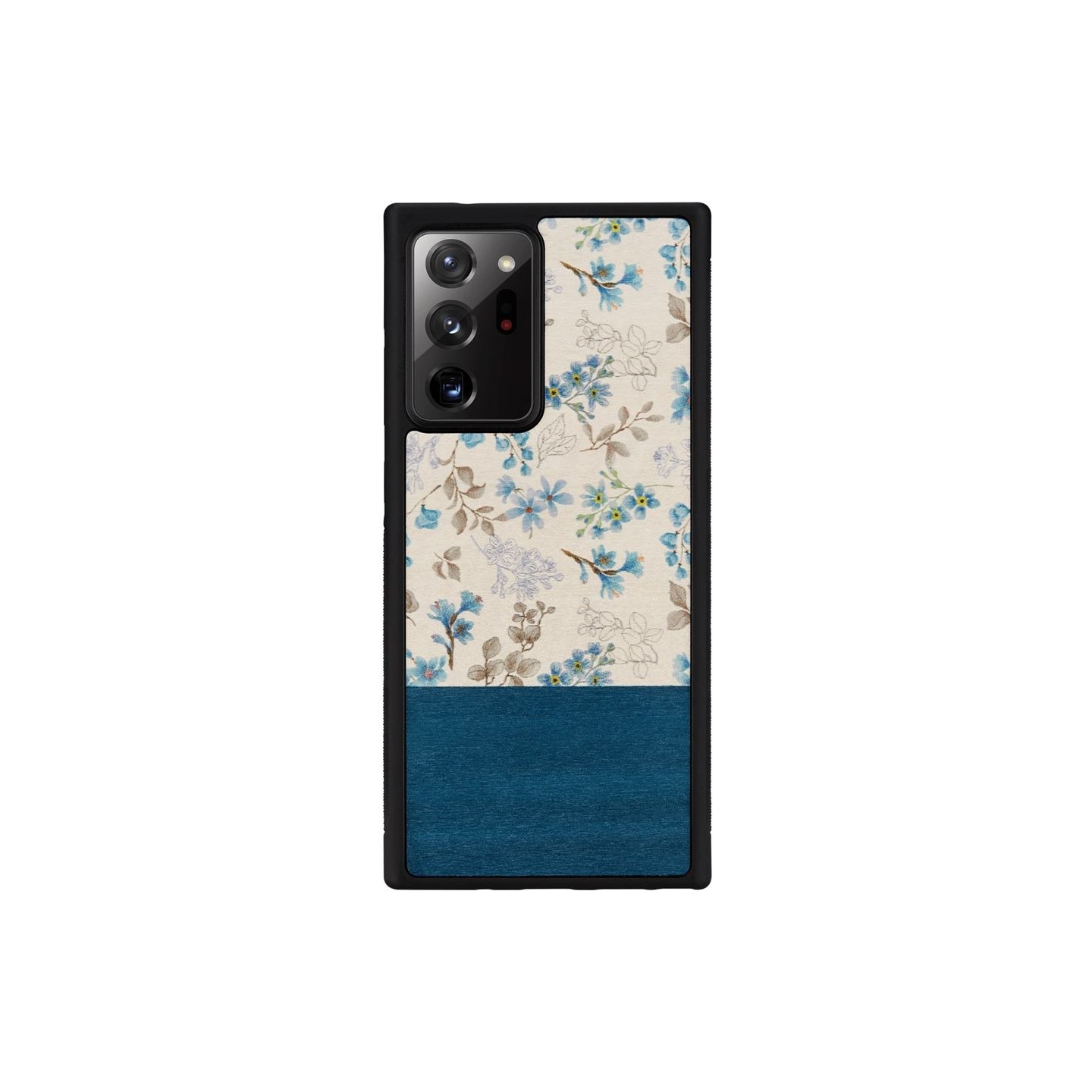 Man&Wood case for Galaxy Note 20 Ultra blue flower black