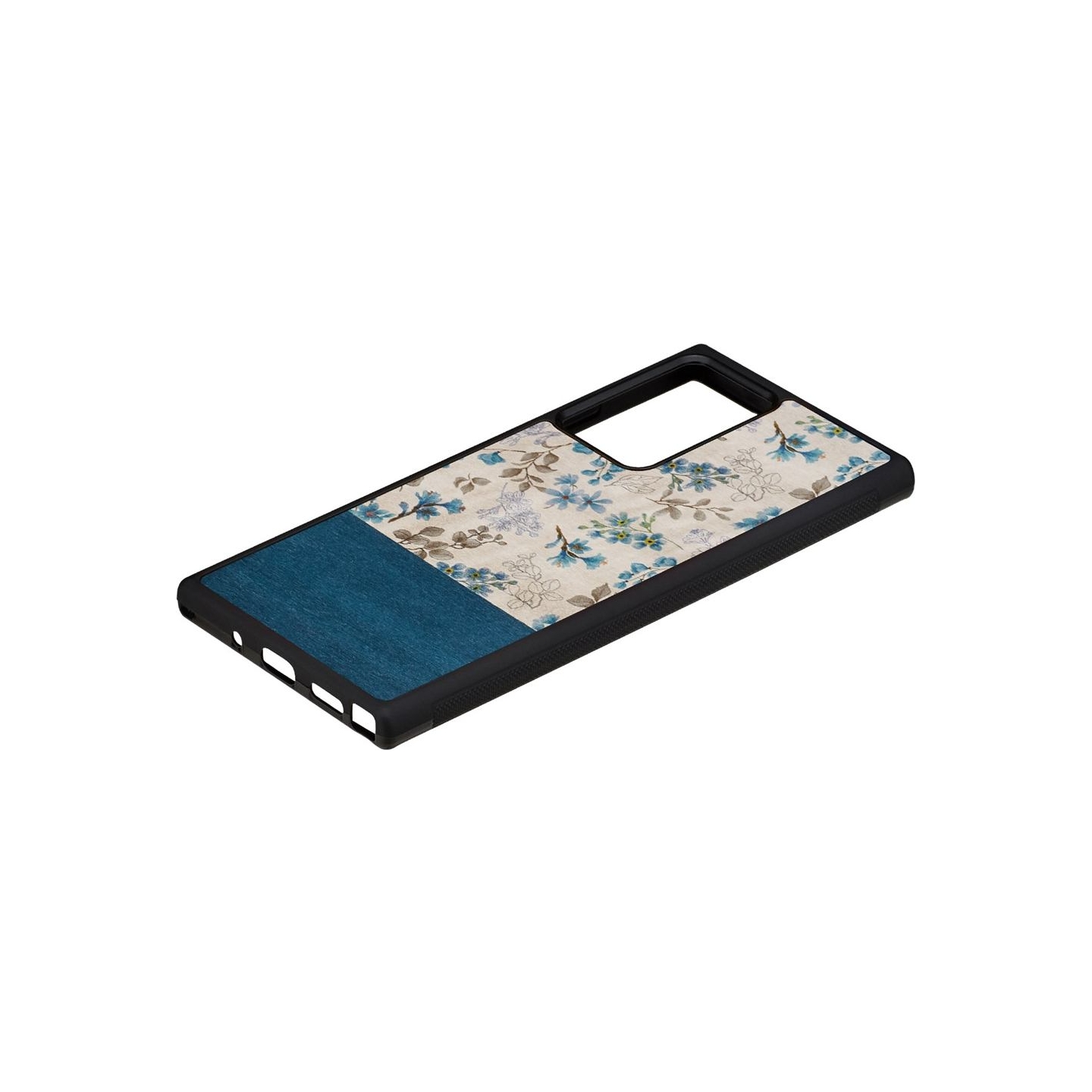 Man&Wood case for Galaxy Note 20 Ultra blue flower black