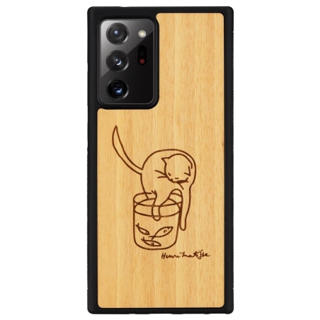 Man&Wood case for Galaxy Note 20 Ultra cat with fish
