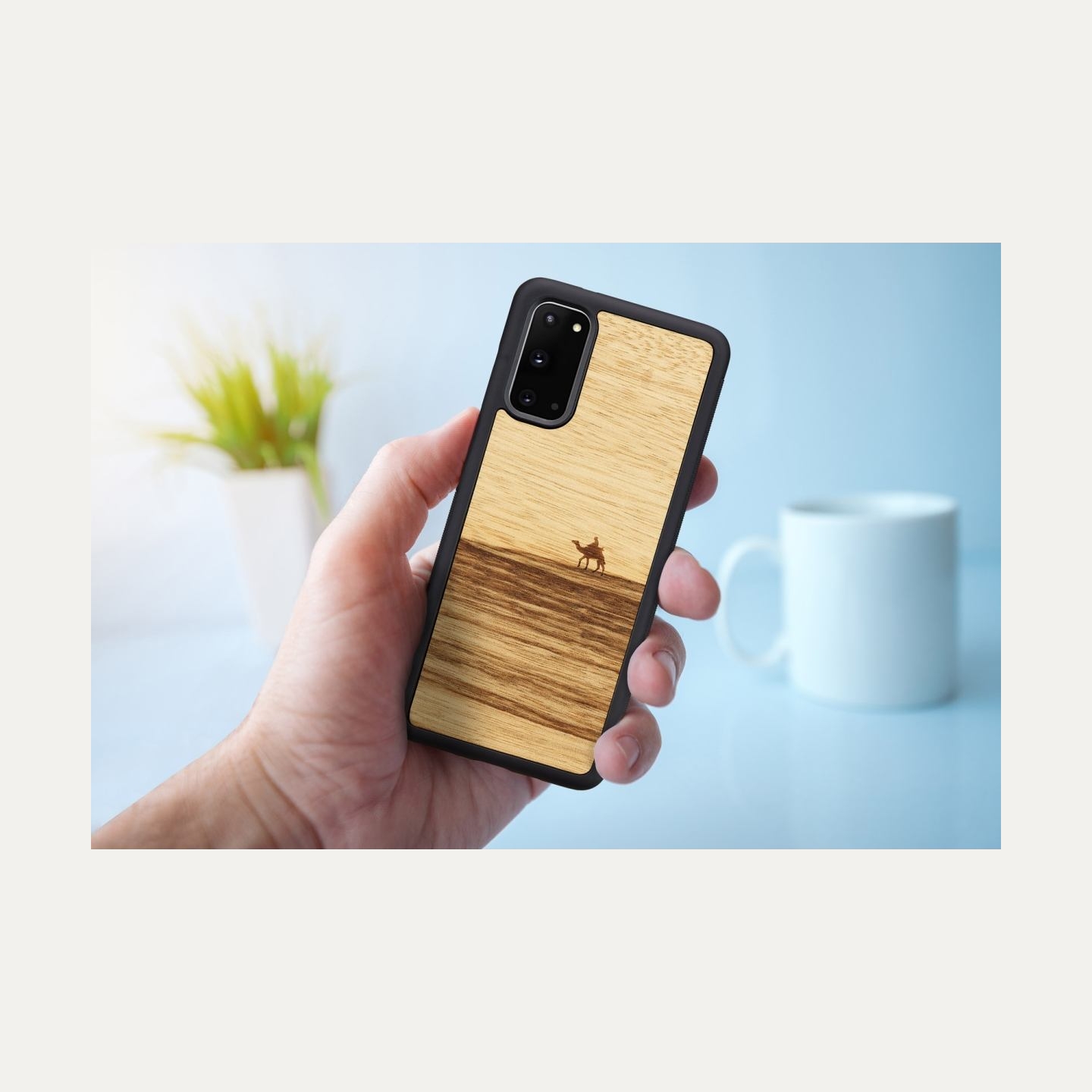 Man&Wood case for Galaxy S20 terra black