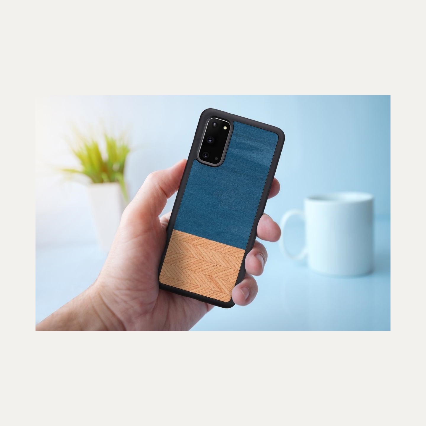 Man&Wood case for Galaxy S20 denim black
