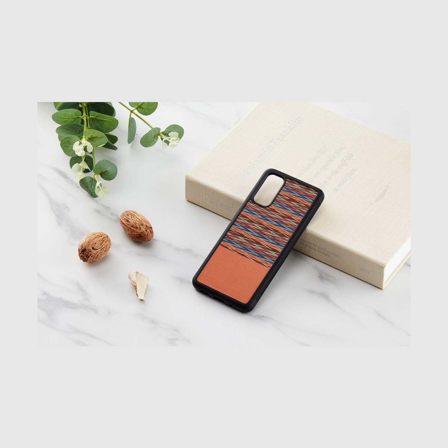 Man&Wood case for Galaxy S20 browny check black