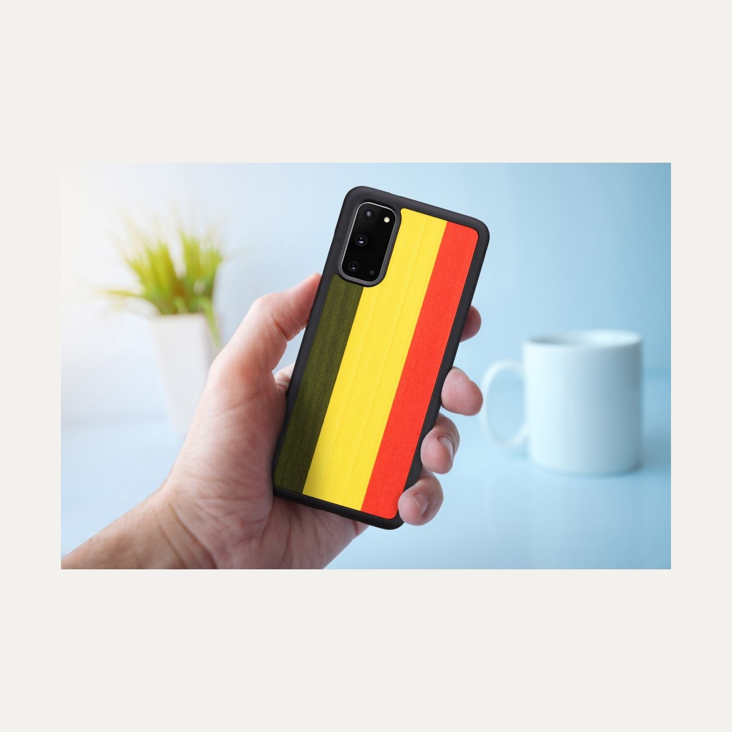 Man&Wood case for Galaxy S20 reggae black
