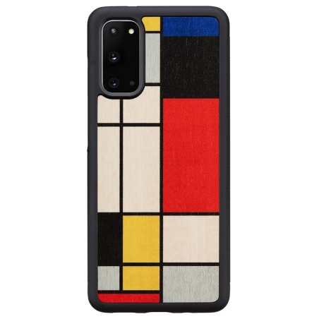 Man&Wood case for Galaxy S20 mondrian wood black