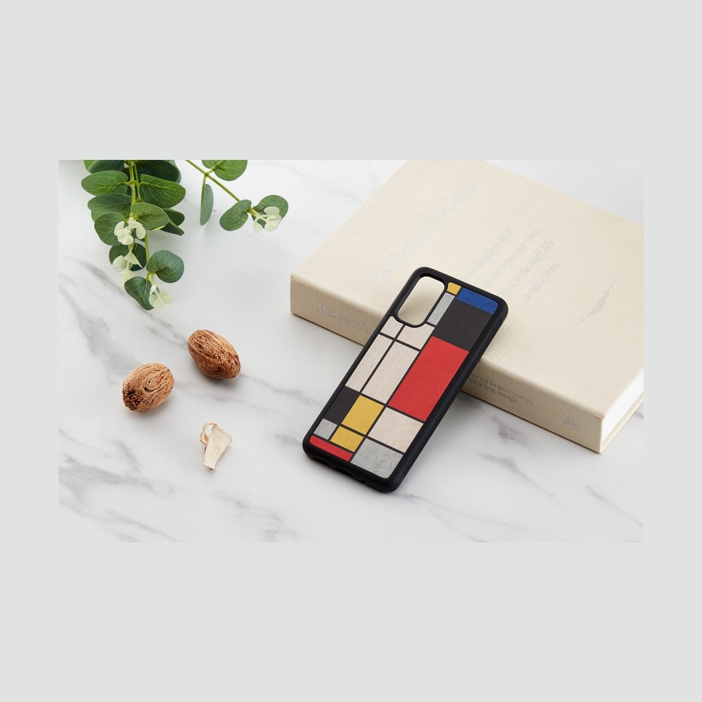 Man&Wood case for Galaxy S20 mondrian wood black