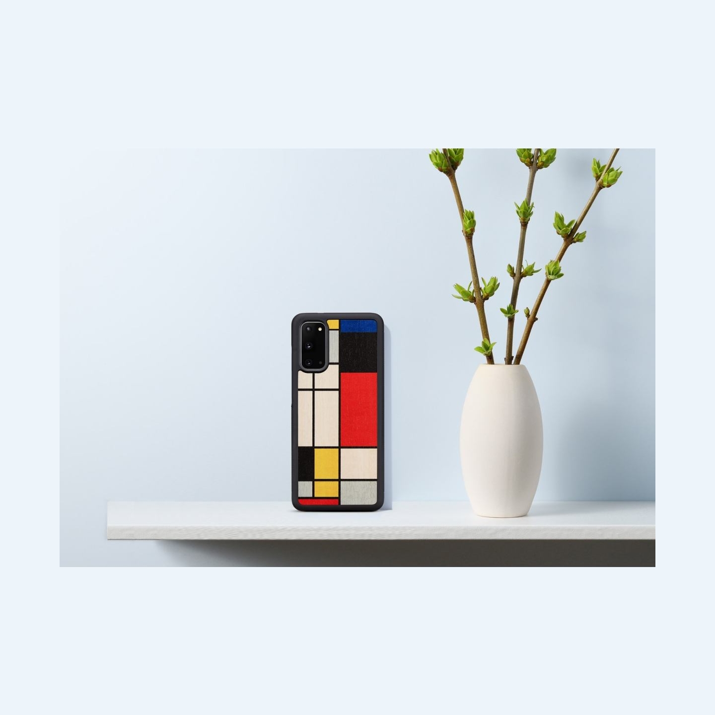 Man&Wood case for Galaxy S20 mondrian wood black