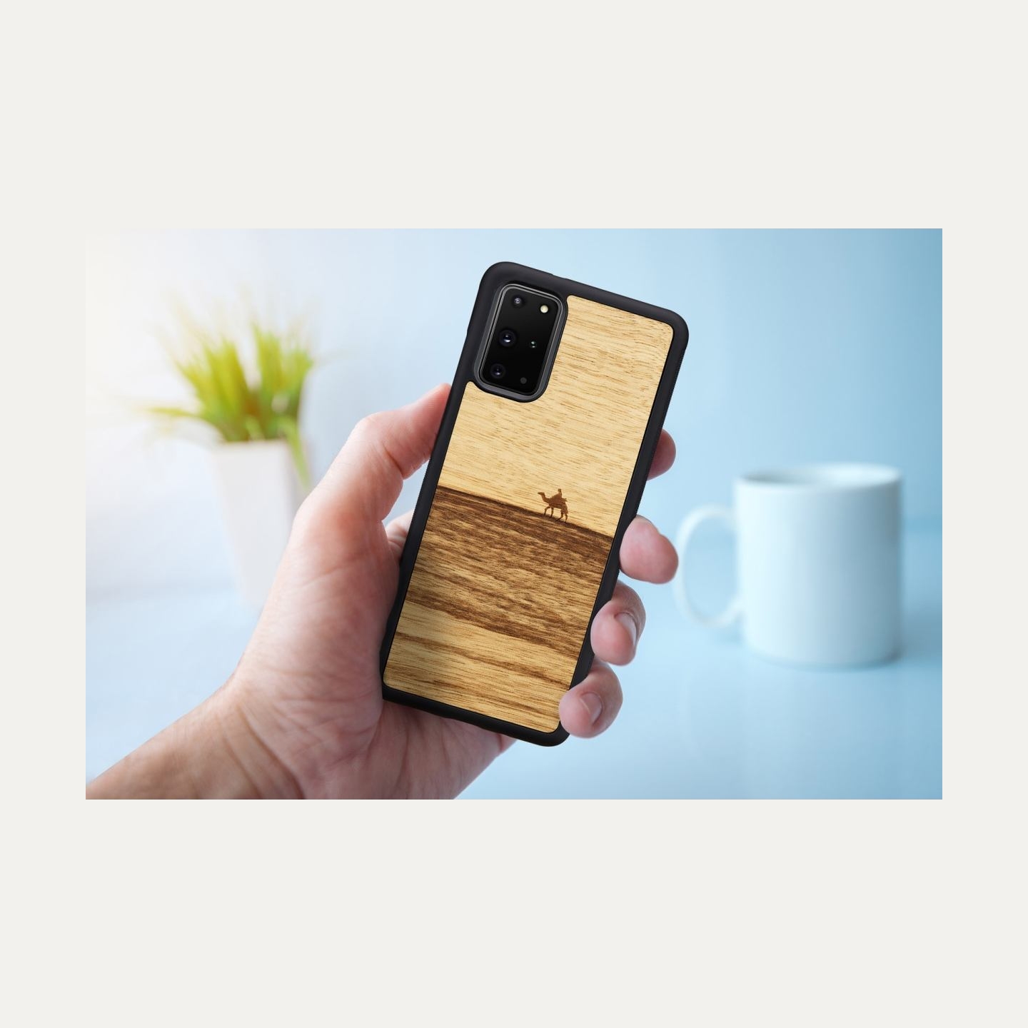 Man&Wood case for Galaxy S20+ terra black