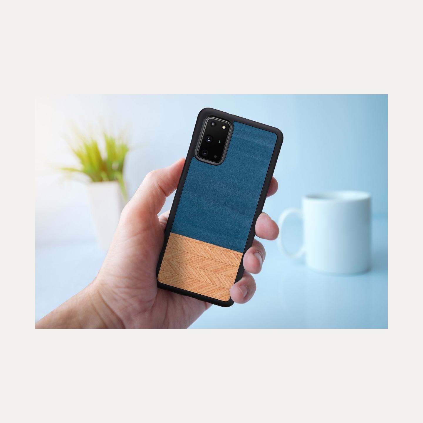 Man&Wood case for Galaxy S20+ denim black