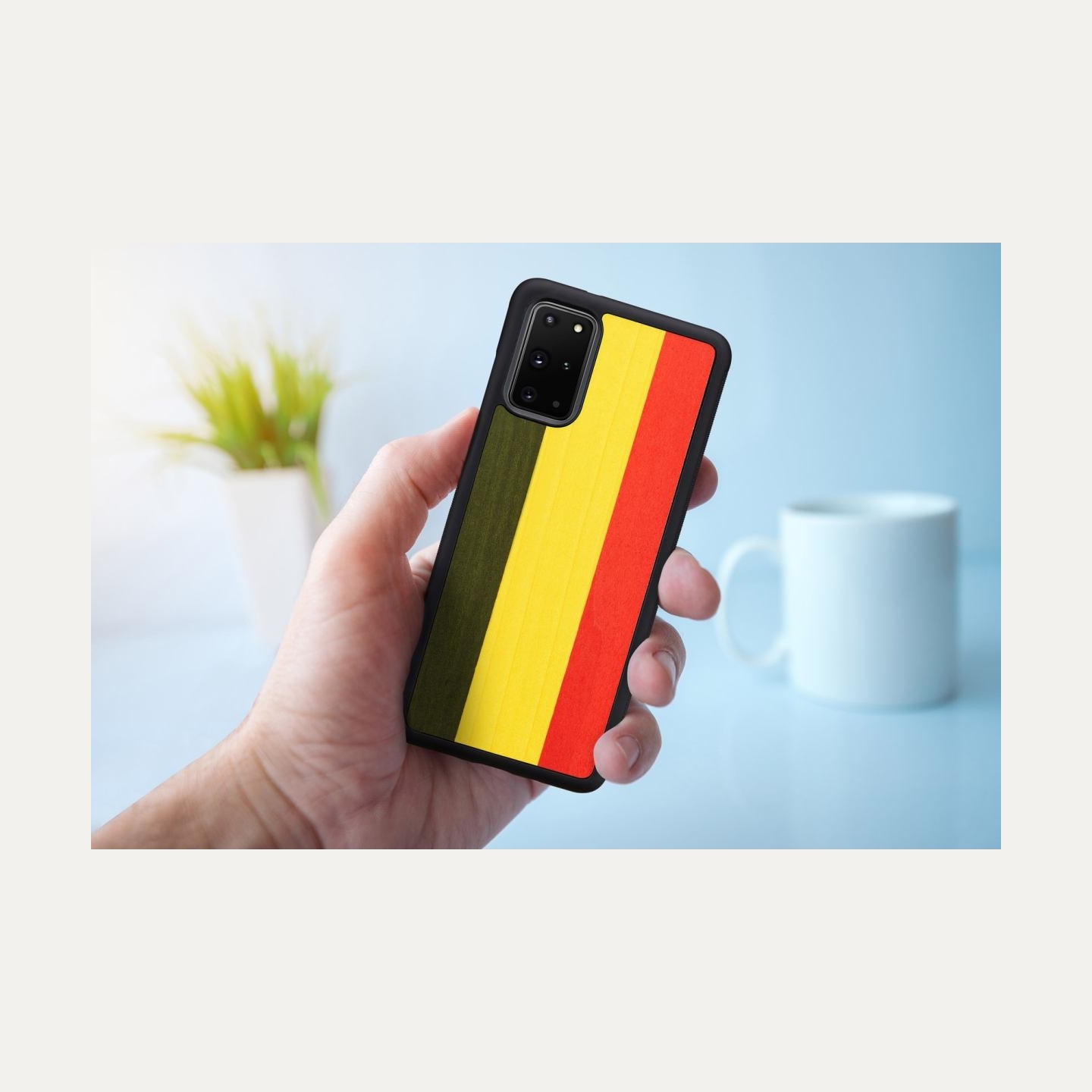 Man&Wood case for Galaxy S20+ reggae black