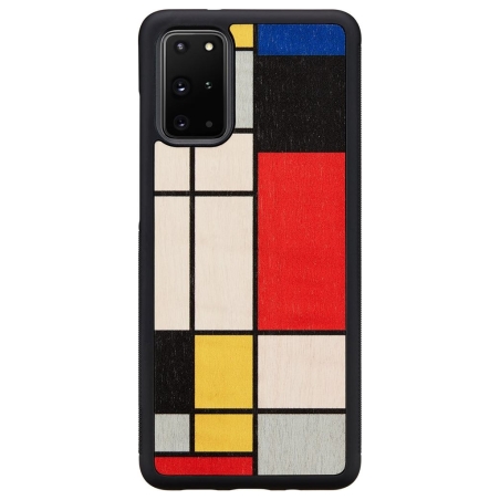 Man&Wood case for Galaxy S20+ mondrian wood black