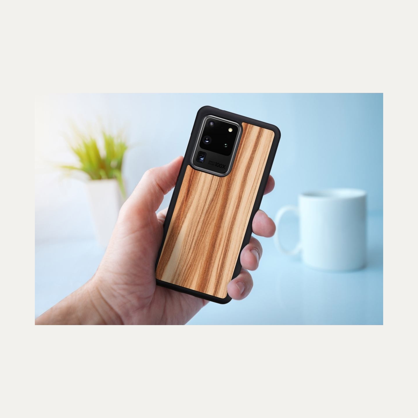 Man&Wood case for Galaxy S20 Ultra cappuccino black