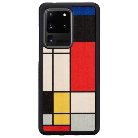 Man&Wood case for Galaxy S20 Ultra mondrian wood black