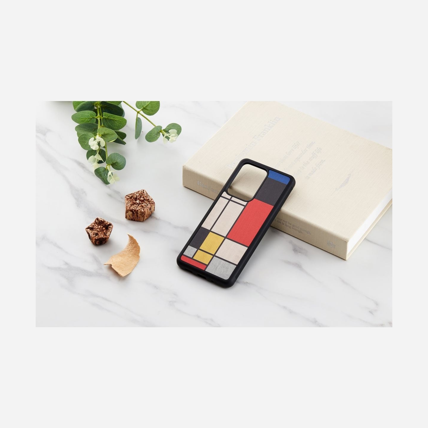 Man&Wood case for Galaxy S20 Ultra mondrian wood black