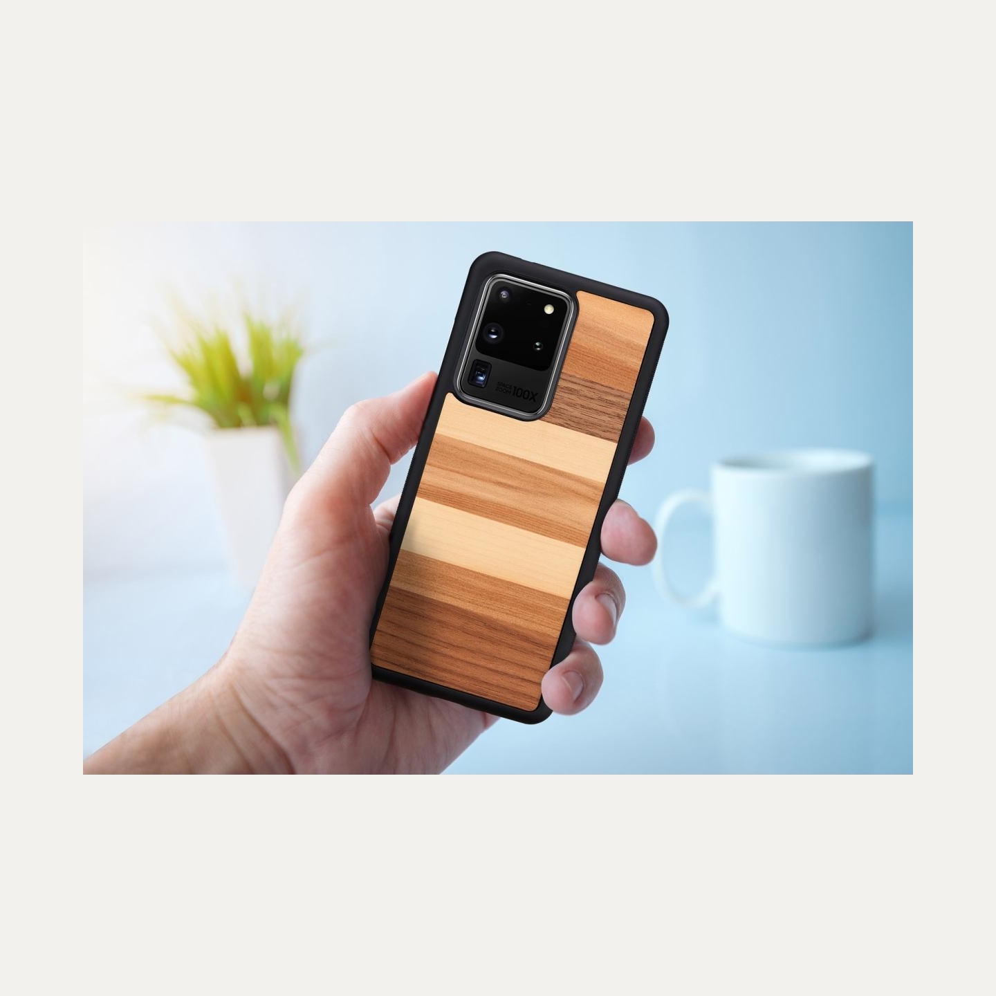 Man&Wood case for Galaxy S20 Ultra sabbia black