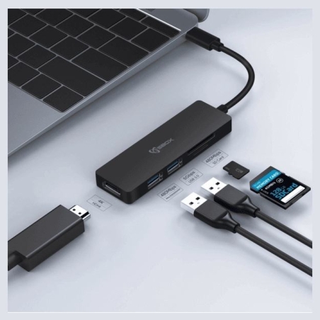 Sbox TCA-51 USB Type-C->HDMI/USB-3.0/SD+TF