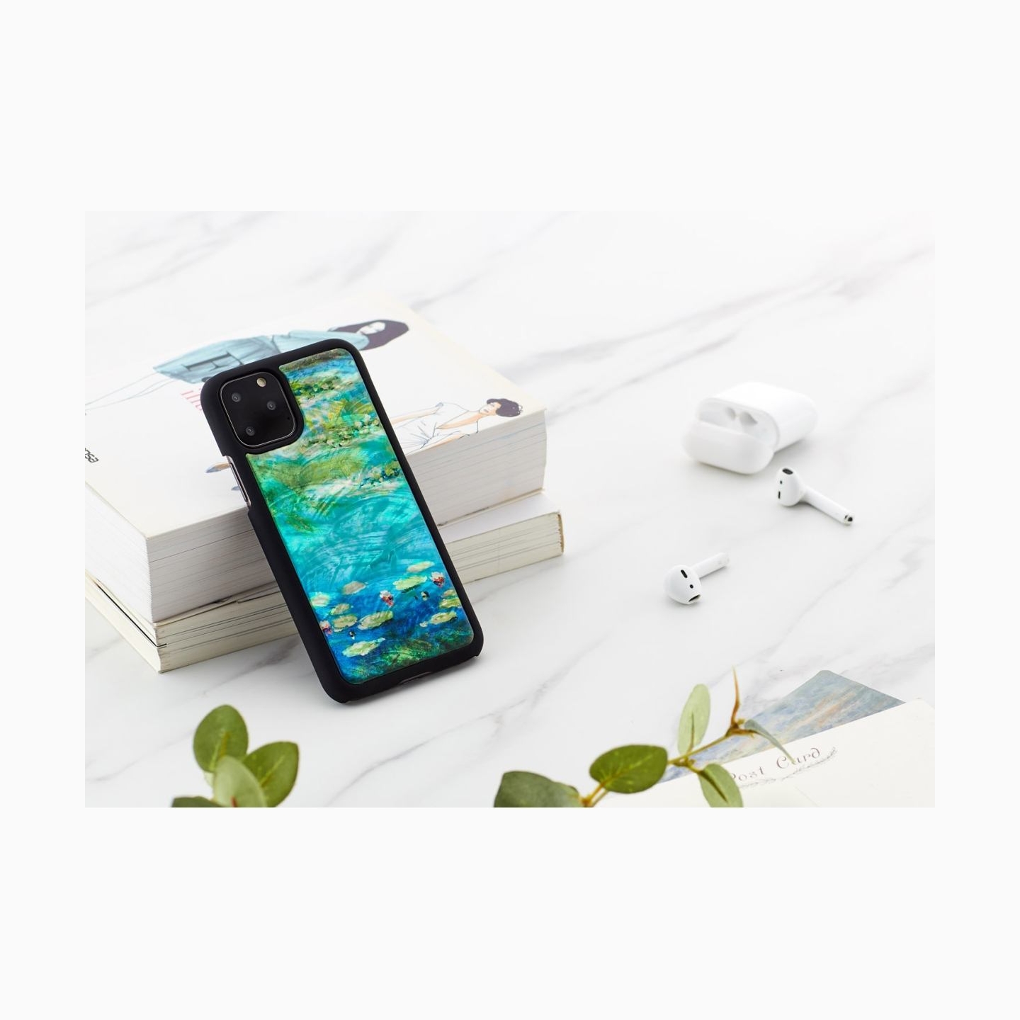 Ikins SmartPhone case iPhone 11 Pro water lilies black