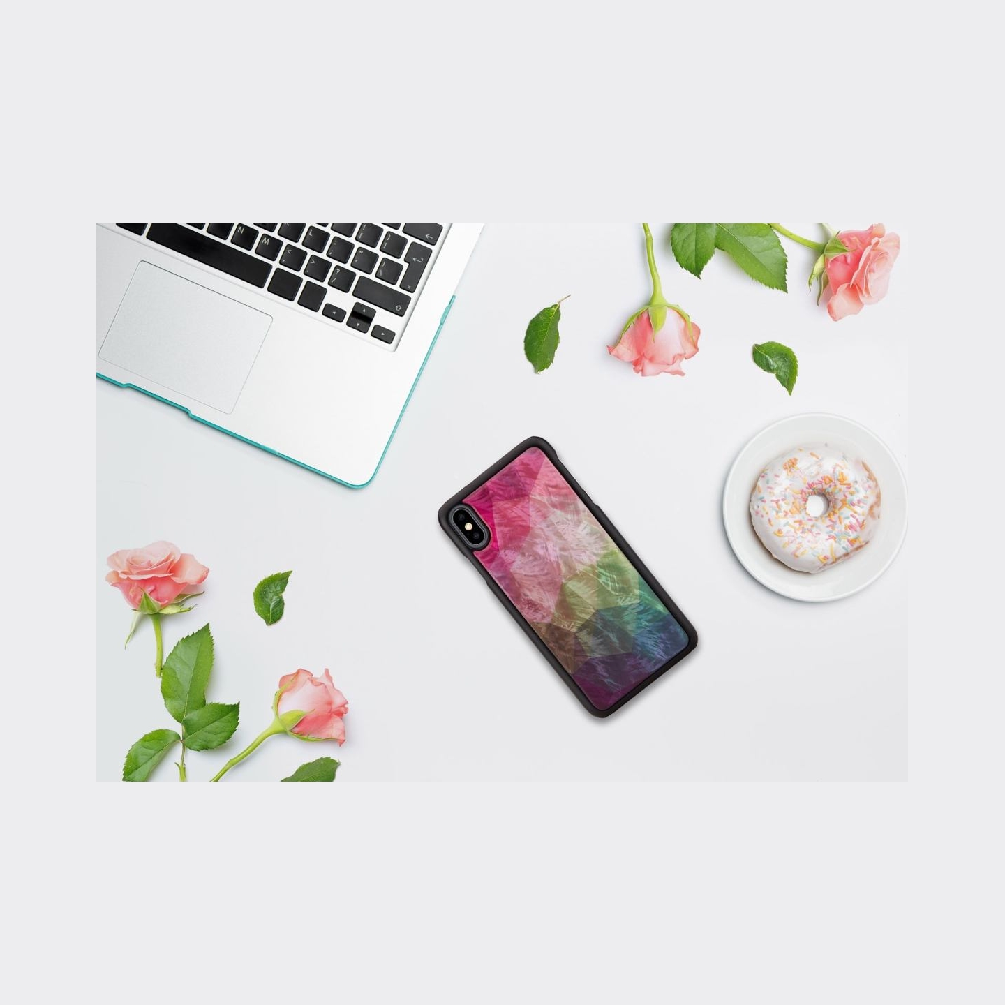 Ikins SmartPhone case iPhone XS Max water flower black