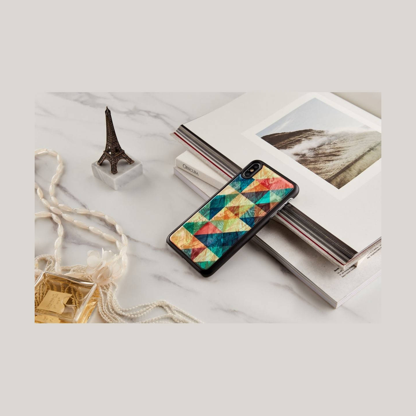 Ikins SmartPhone case iPhone XS Max mosaic black