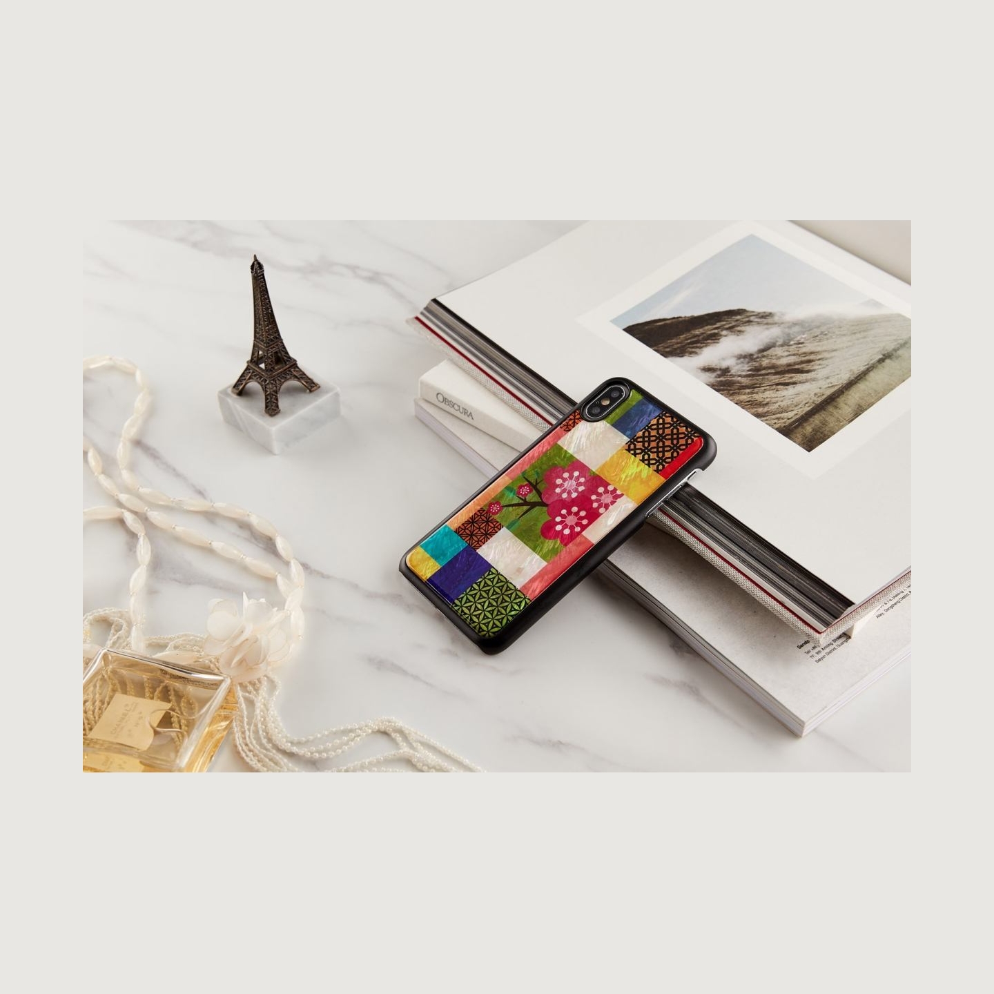 Ikins SmartPhone case iPhone XS Max cherry blossom black