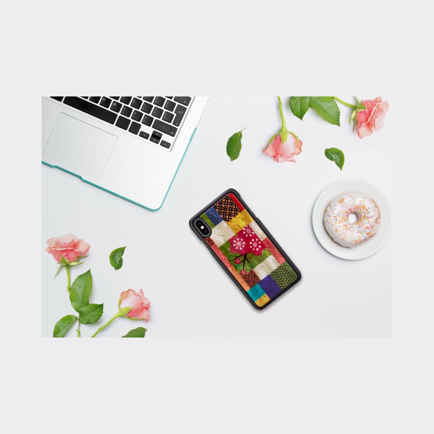 Ikins SmartPhone case iPhone XS Max cherry blossom black