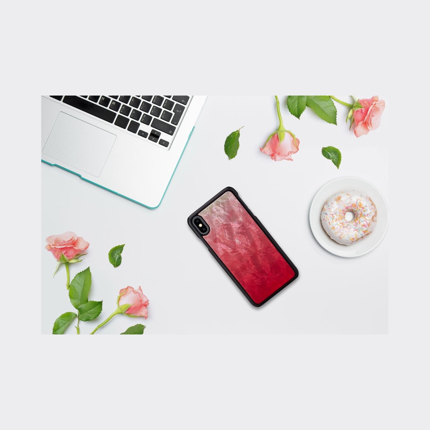 Ikins SmartPhone case iPhone XS Max pink lake black