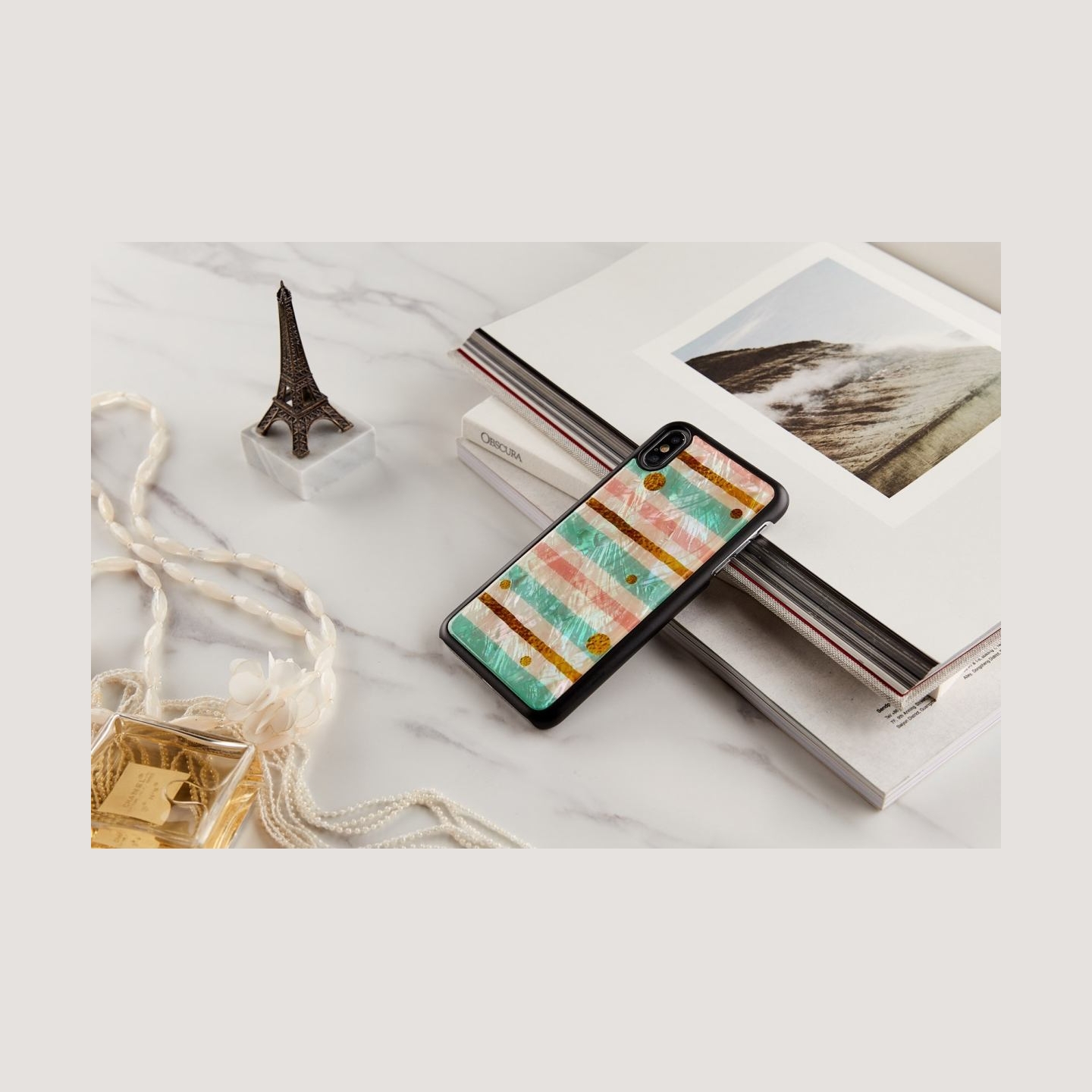 Ikins SmartPhone case iPhone XS Max pop mint black