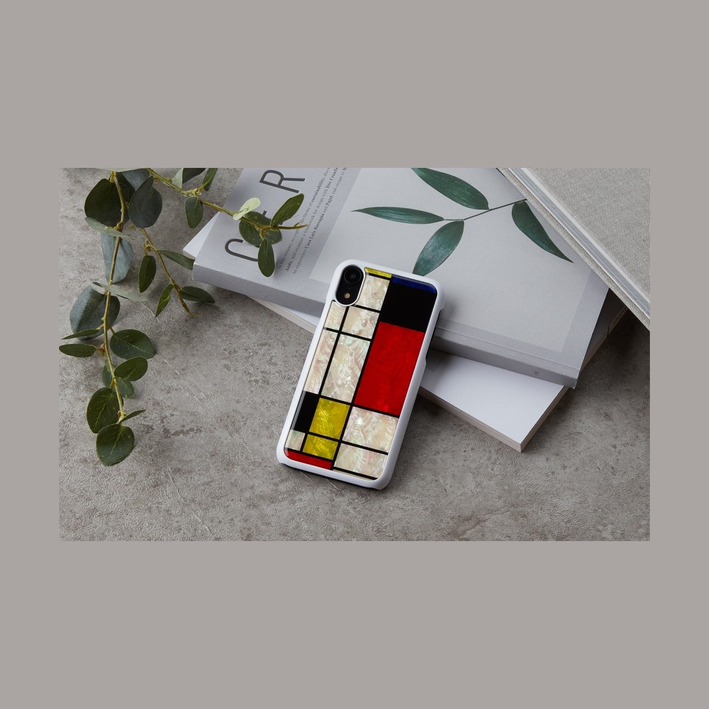 Ikins SmartPhone case iPhone XR mondrian white
