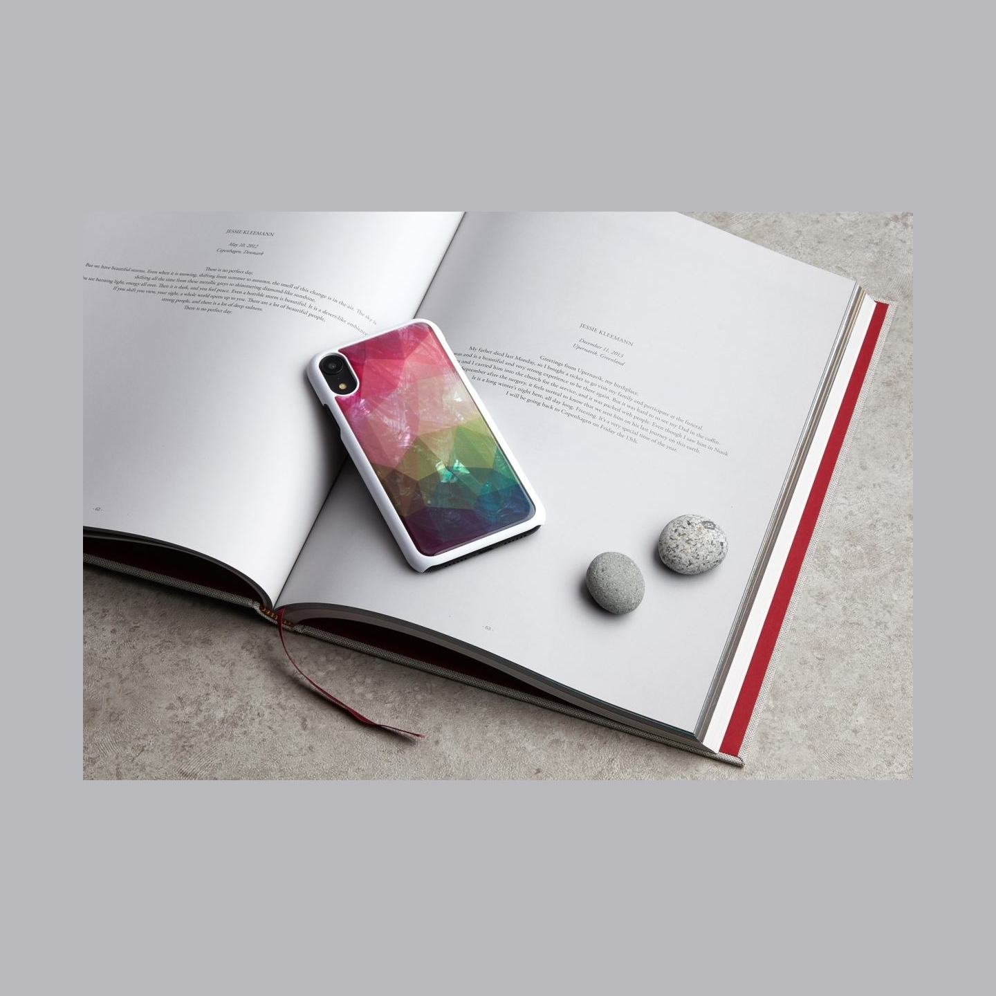 Ikins SmartPhone case iPhone XR water flower white