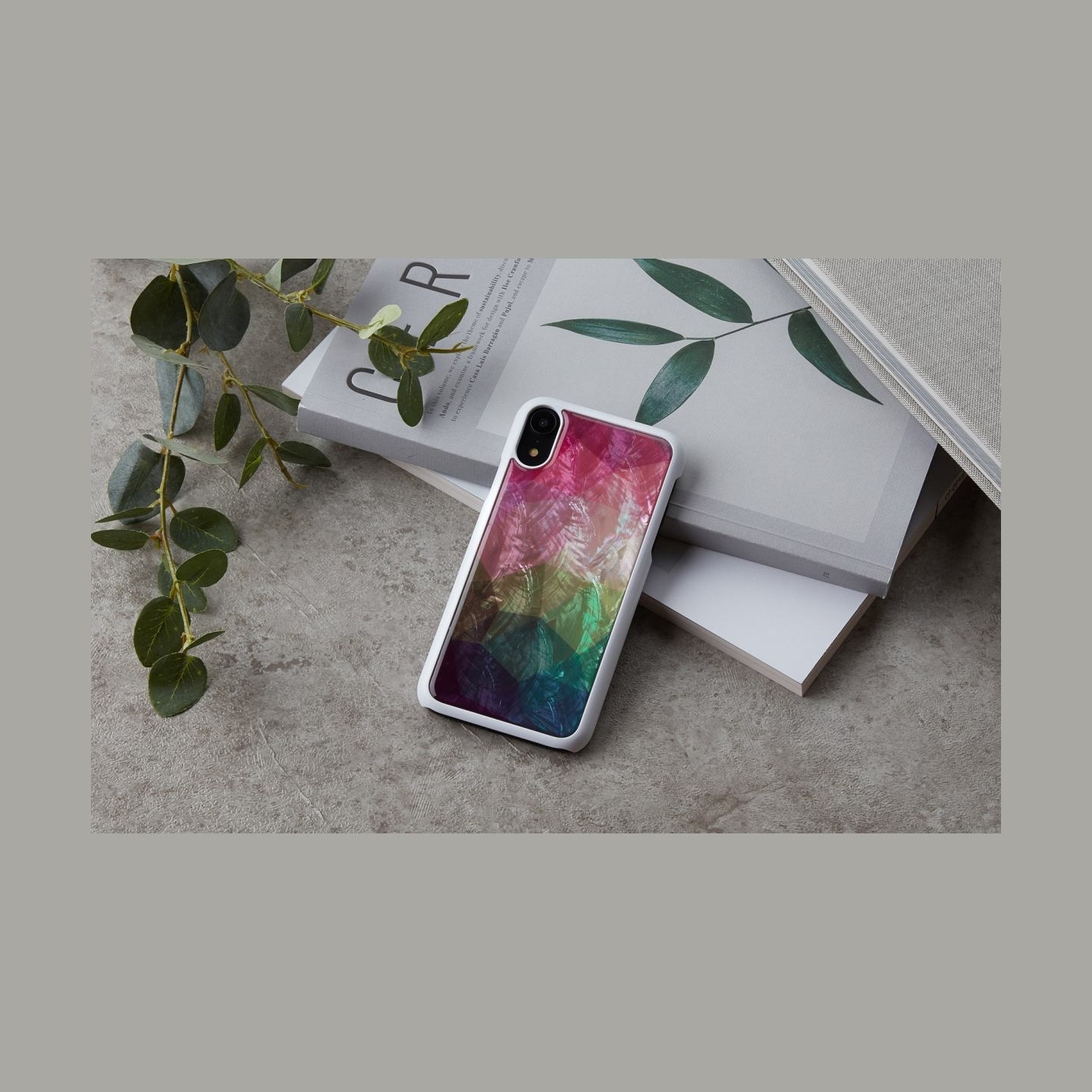 Ikins SmartPhone case iPhone XR water flower white