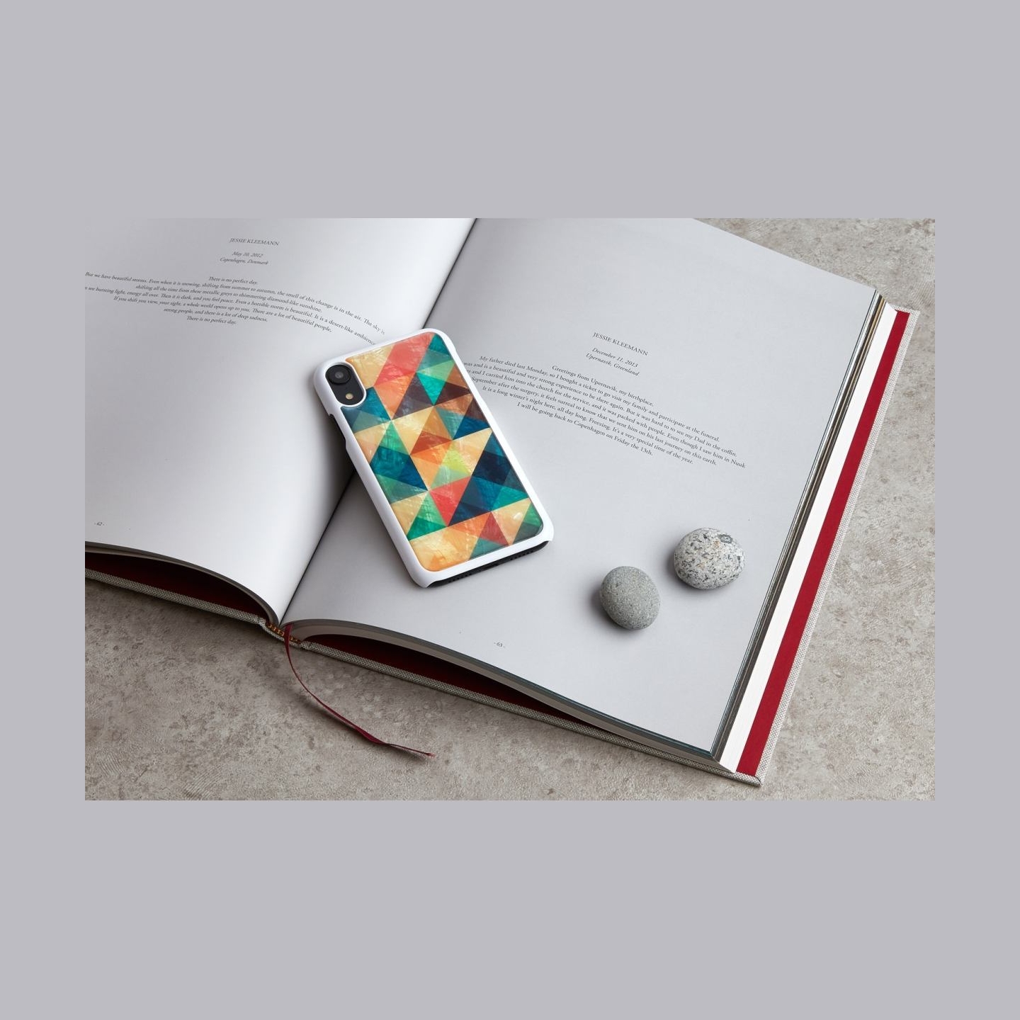 Ikins SmartPhone case iPhone XR mosaic white