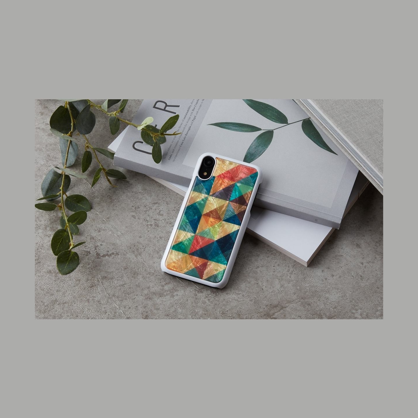 Ikins SmartPhone case iPhone XR mosaic white
