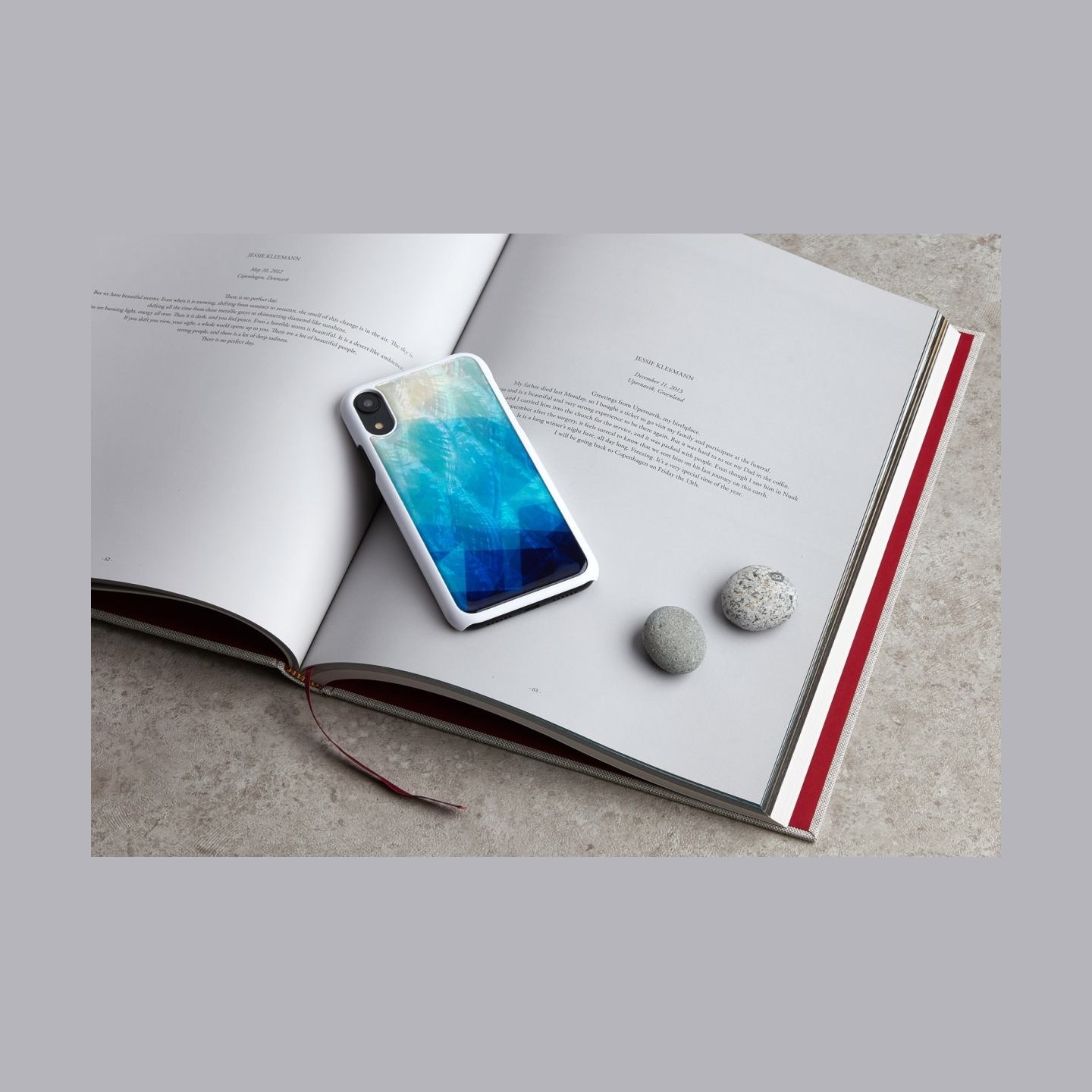 Ikins SmartPhone case iPhone XR blue lake white