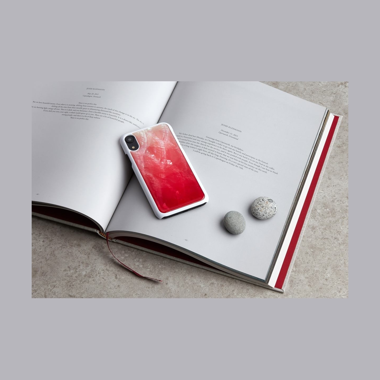 Ikins SmartPhone case iPhone XR pink lake white