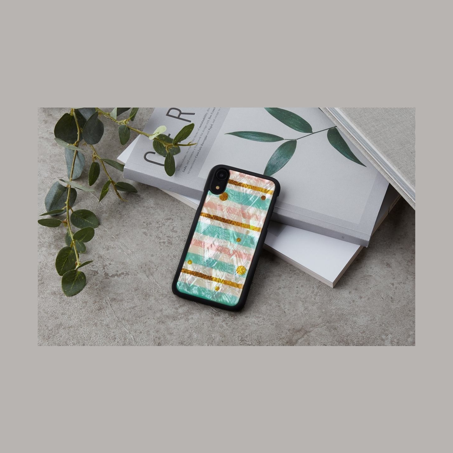 Ikins SmartPhone case iPhone XR pop mint black