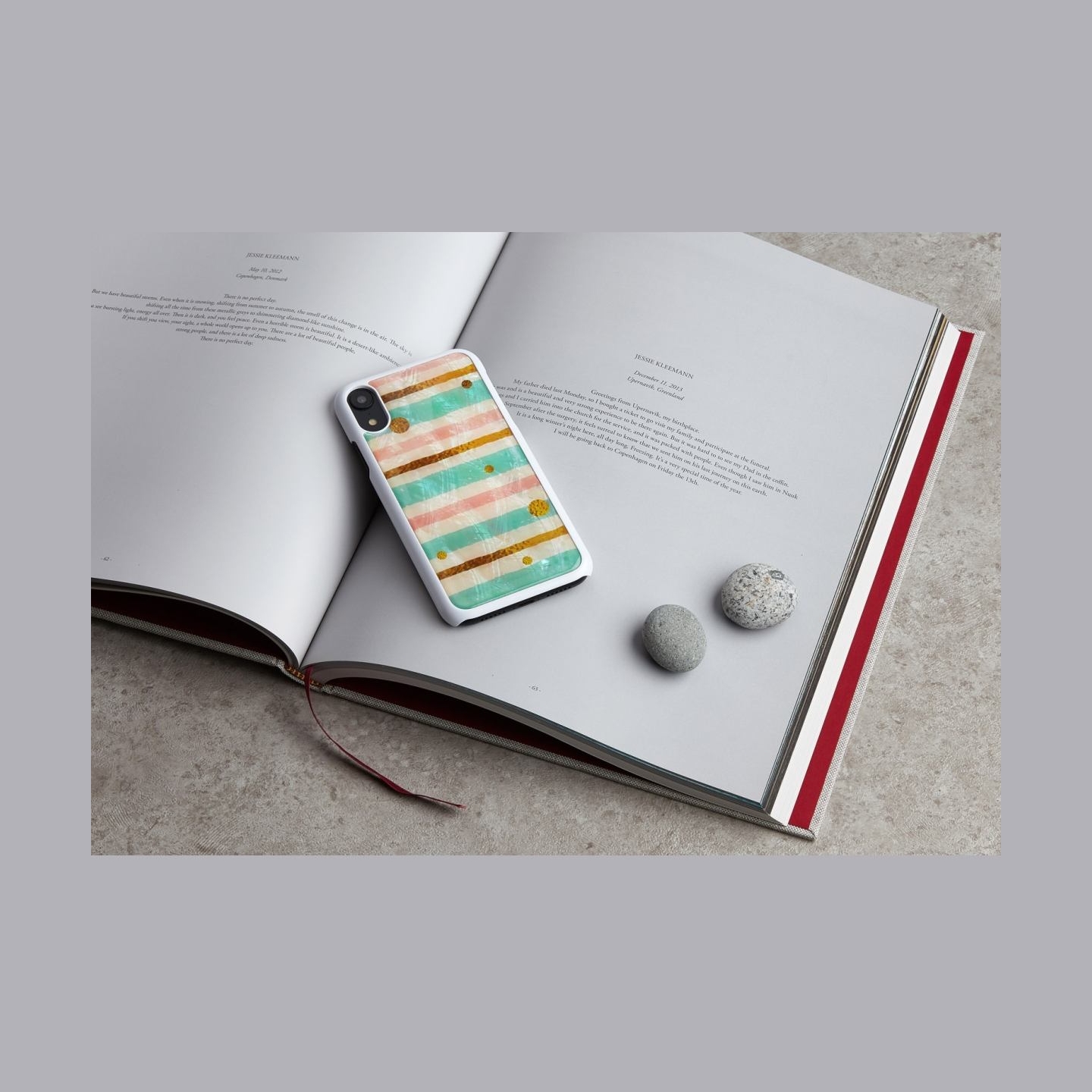 Ikins SmartPhone case iPhone XR pop mint white