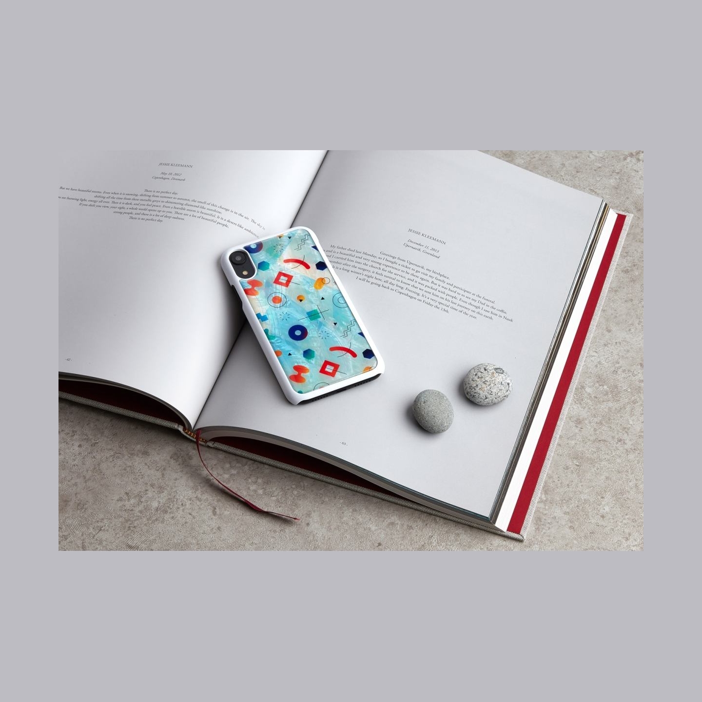 Ikins SmartPhone case iPhone XR poppin rock white