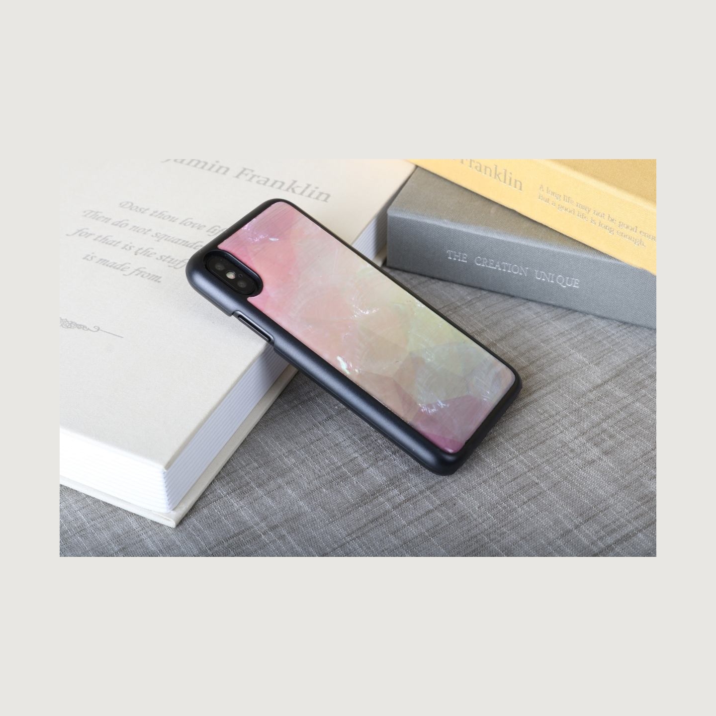 Ikins SmartPhone case iPhone XS/S water flower black