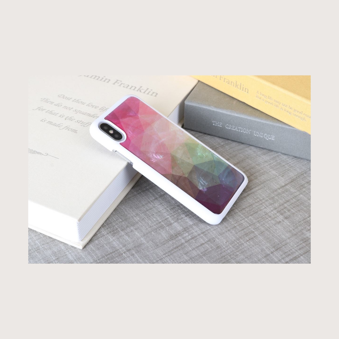 Ikins SmartPhone case iPhone XS/S water flower white