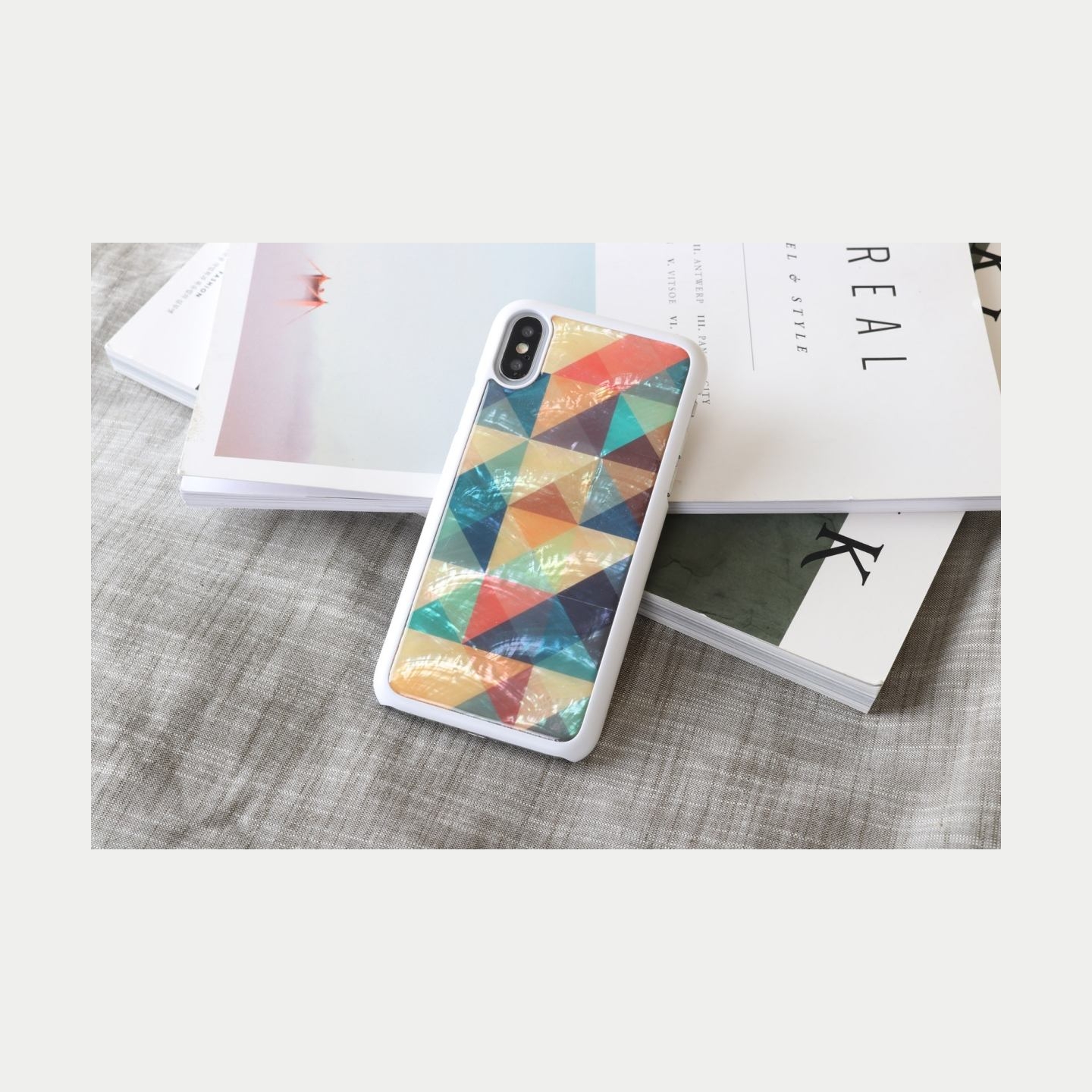 Ikins SmartPhone case iPhone XS/S mosaic white