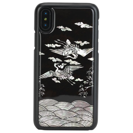 Ikins SmartPhone case iPhone XS/S crane black