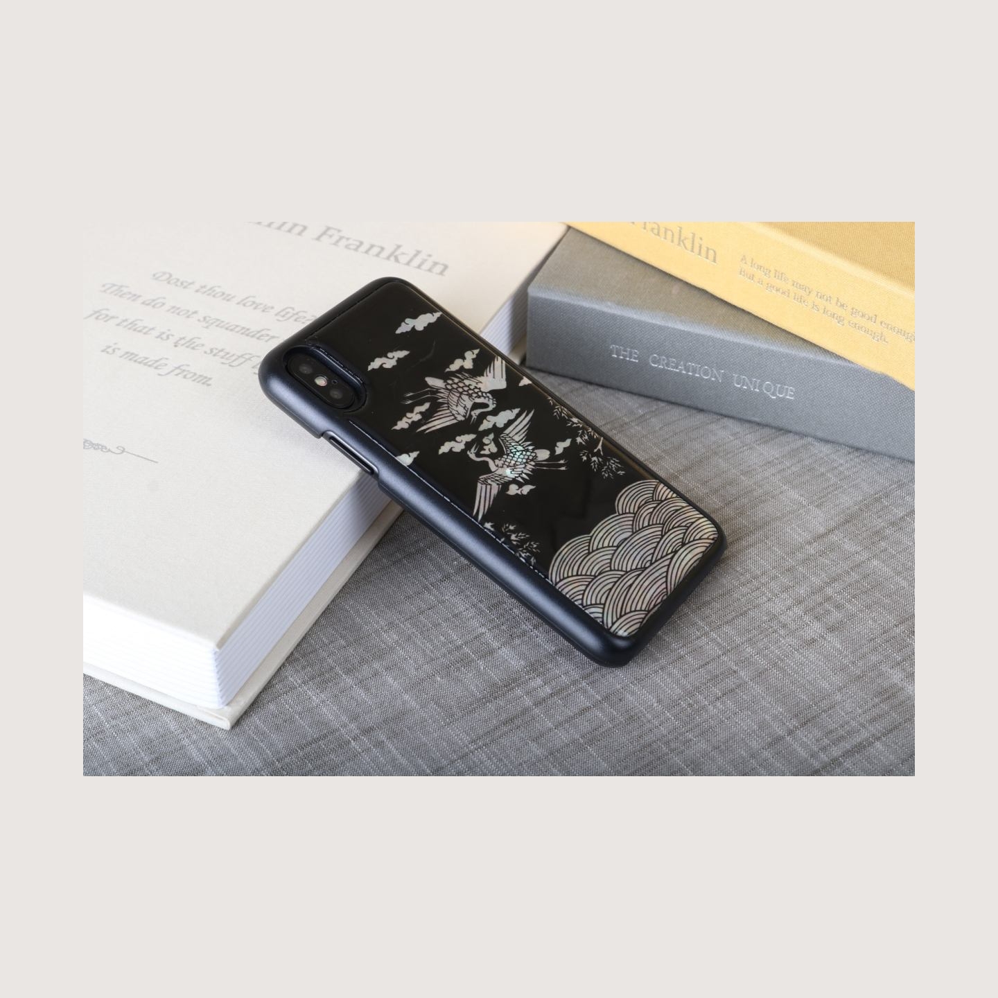 Ikins SmartPhone case iPhone XS/S crane black