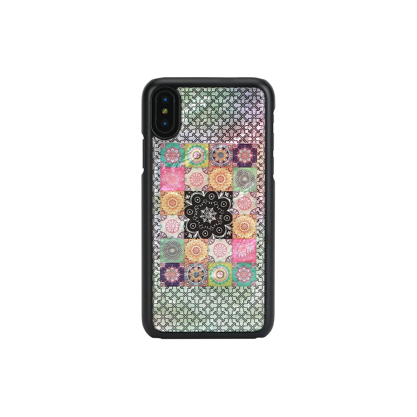 Ikins SmartPhone case iPhone XS/S flower garden black